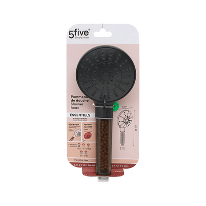 Alpha 55 Pommeau de Douche Filtrant 5 Fonctions Noir
