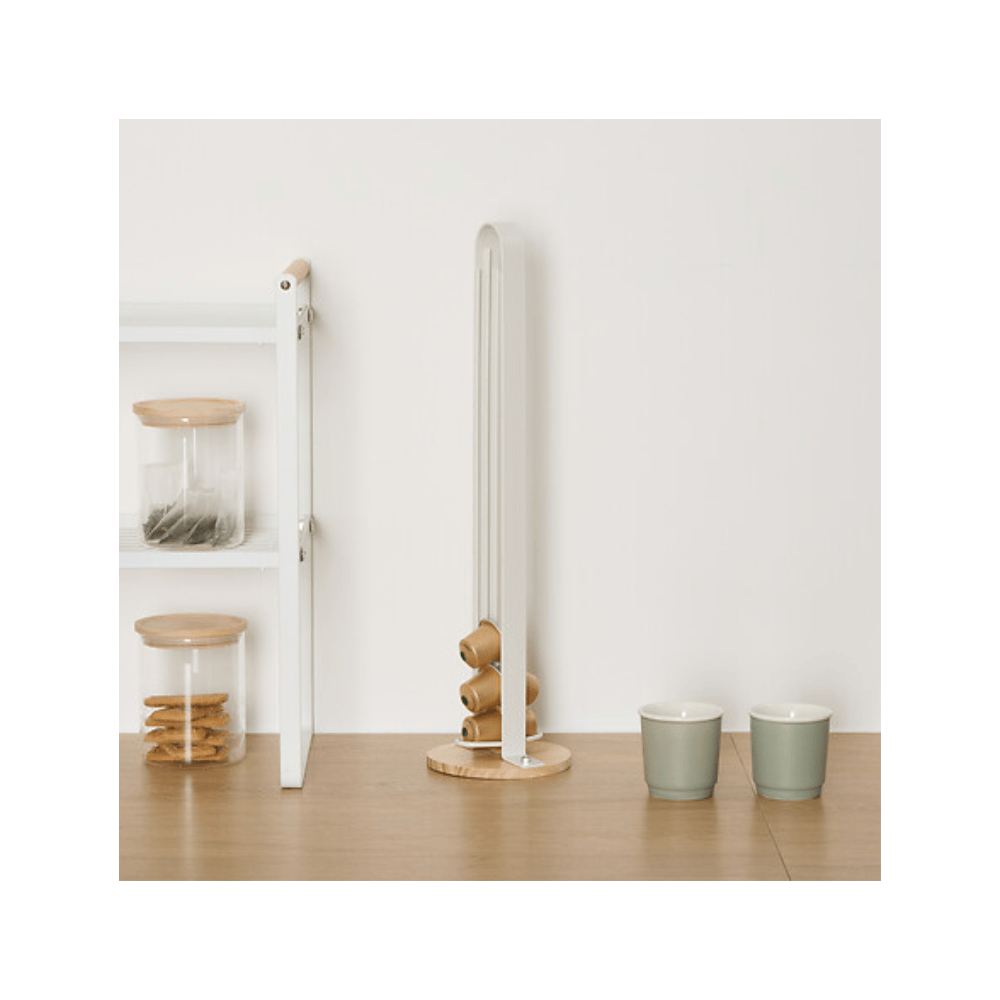 Alpha 55 Porte-capsules Balm en métal blanc – Rangement café