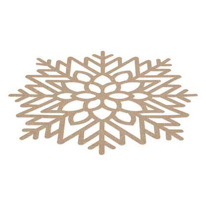 Alpha 55 Porte couverts Set de Table Flocon Pailleté Doré – Déco Festive