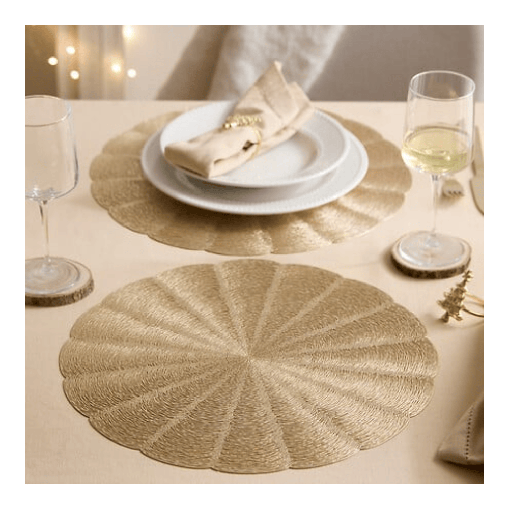 Alpha 55 Porte couverts Set de Table Nest Ø38 cm Doré – Décoration de Table