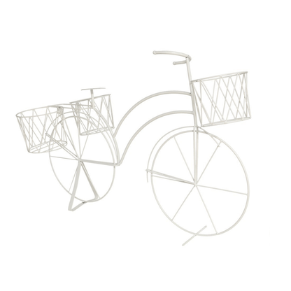 Alpha 55 Porte-plante vélo à 3 paniers blanc déco