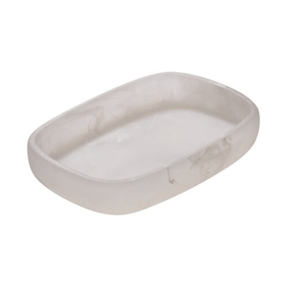 Alpha 55 Porte-savon résine Cloudy blanc élégant