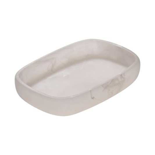 Alpha 55 Porte-savon résine Cloudy blanc élégant