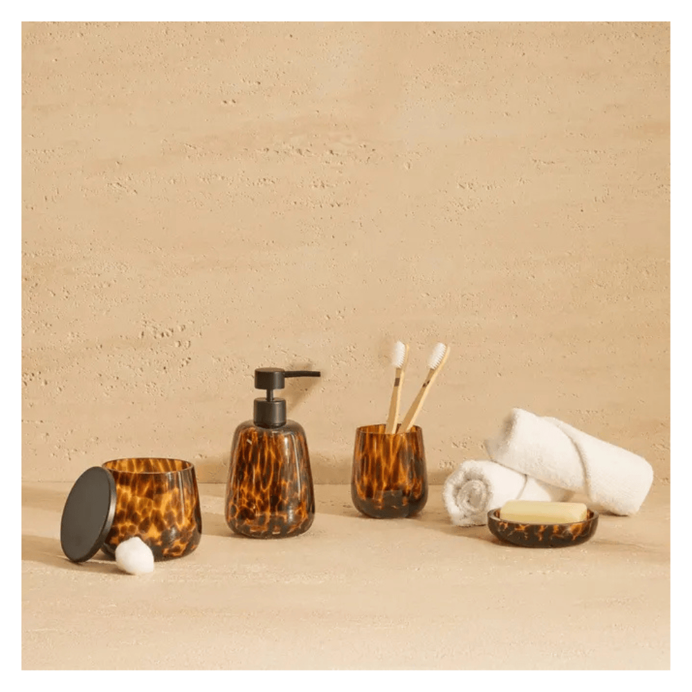 Alpha 55 Pot à brosse à dents Dotty verre marron