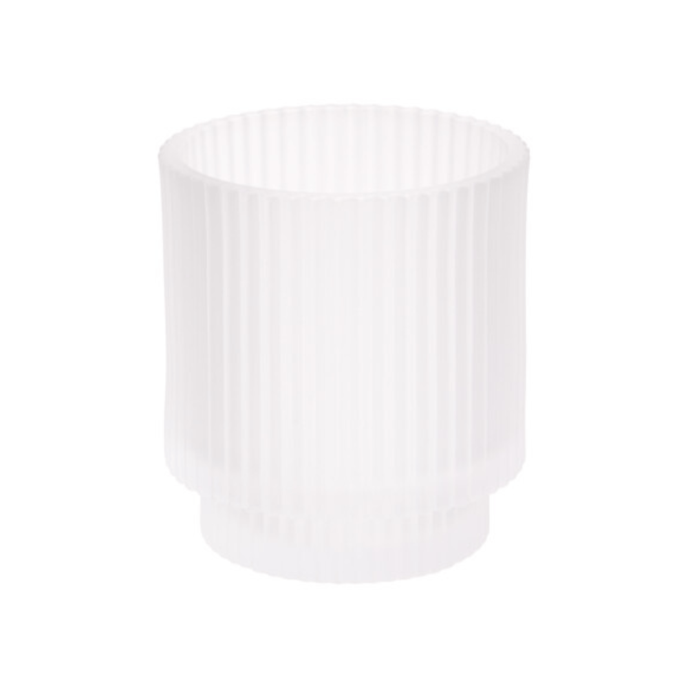 Alpha 55 Pot à Brosse à Dents Solis Ø 8 cm Verre Transparent