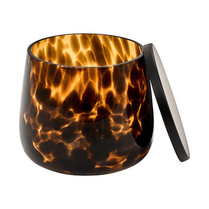 Alpha 55 Pot à Coton Verre Marron Dotty Salle de Bain