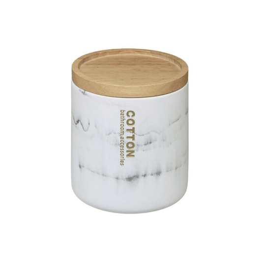 Alpha 55 Pot à cotons Léa blanc élégant et pratique
