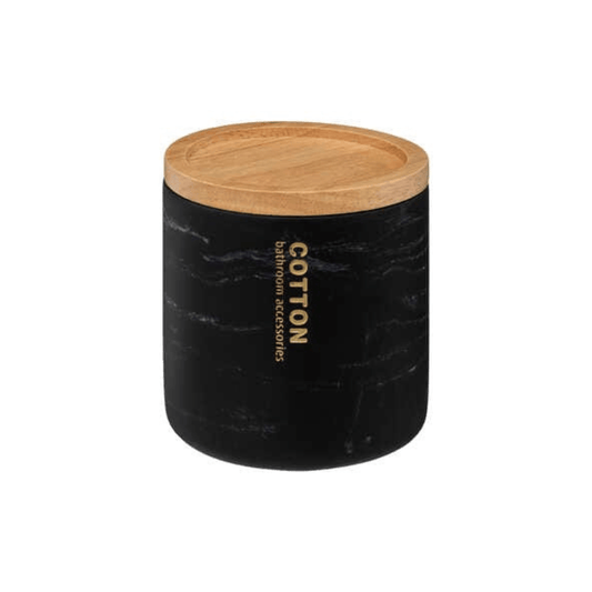 Alpha 55 Pot à cotons Léa noir élégant et pratique