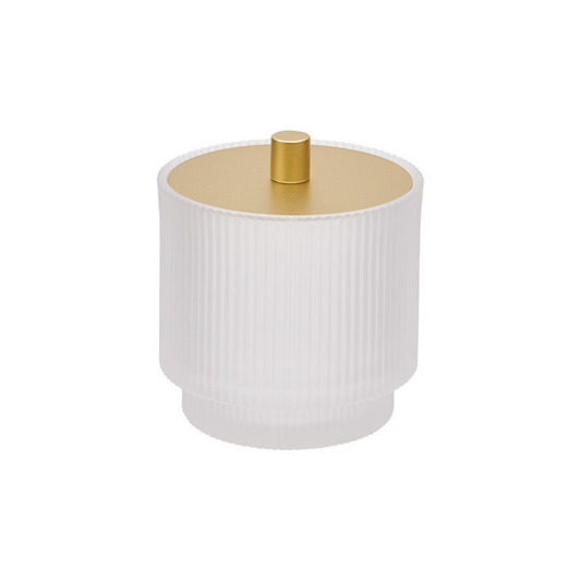 Alpha 55 Pot à Cotons Solis Ø 9,8 cm Verre Transparent