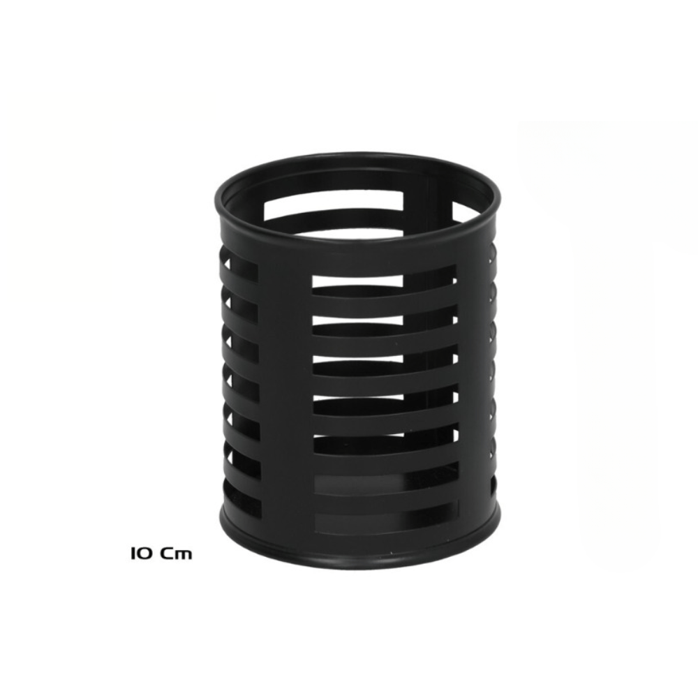 Alpha 55 Pot à crayons en métal noir – Organiseur bureau
