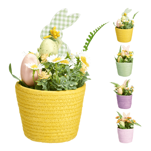 Alpha 55 Pot fleur marguerite lapin œuf – Déco Pâques