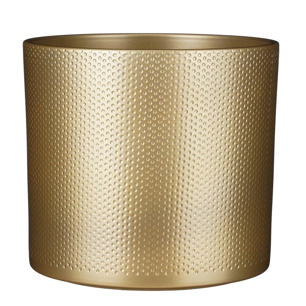 Alpha 55 Pot Rond en Céramique Relief ERA Doré Mat – Chic & Moderne