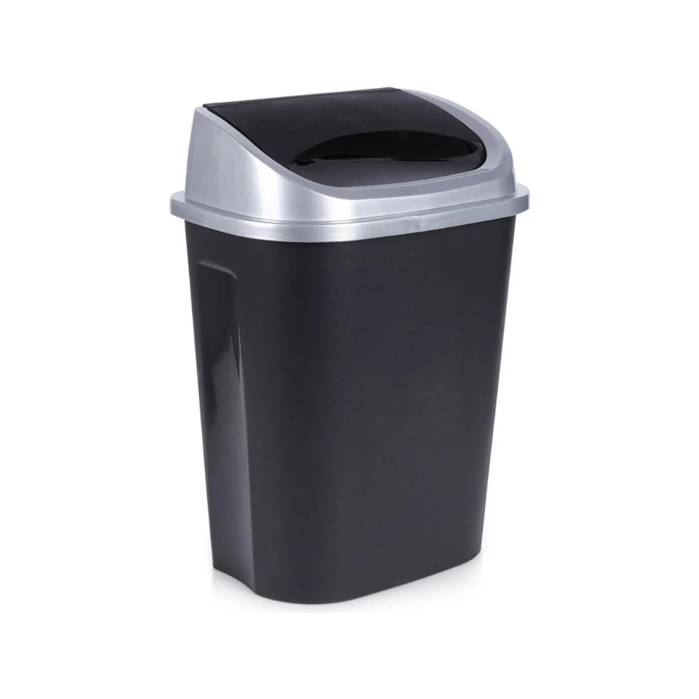 Alpha 55 Poubelle en Plastique 25 L Noire - Pratique et Robuste