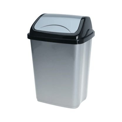 Alpha 55 Poubelle en Plastique 5 L Grise - Compacte et Pratique