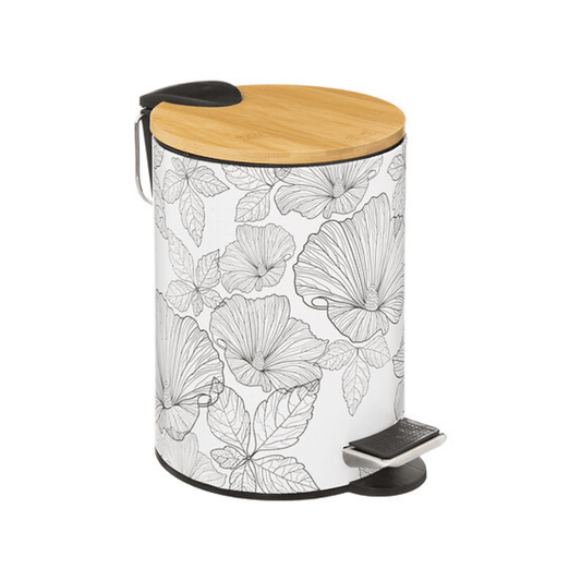 Alpha 55 Poubelle Soft Close Blackflora 3 L Métal & Bambou