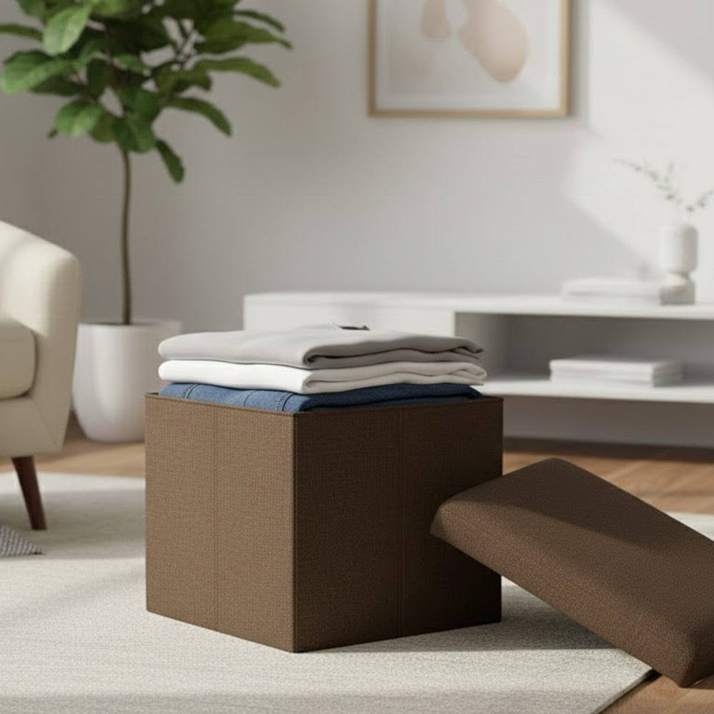 Alpha 55 Pouf coffre pliable – Rangement pratique & design