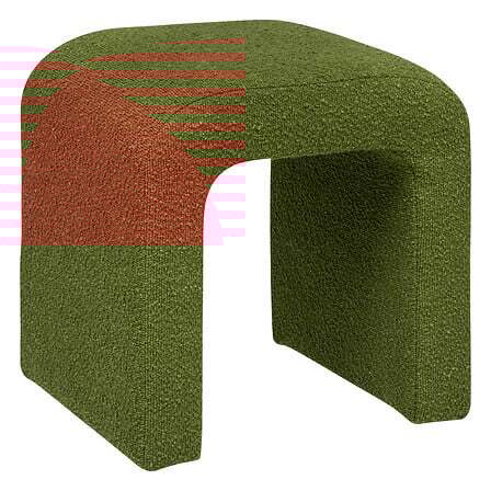 Alpha 55 Pouf en tissu à bouclettes