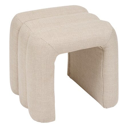 Alpha 55 Pouf Sisco en tissu argile – Confort et style