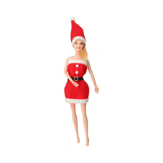 Alpha 55 Poupée avec Robe & Bonnet Rouge – Déco Féérique
