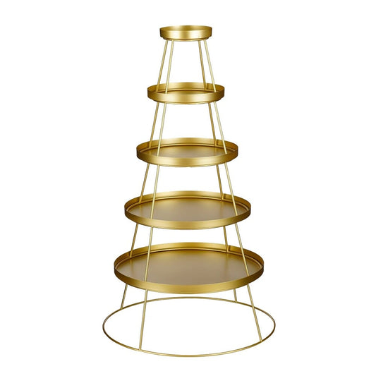 Alpha 55 Présentoir en Métal 5 Niveaux Doré – Élégant & Pratique