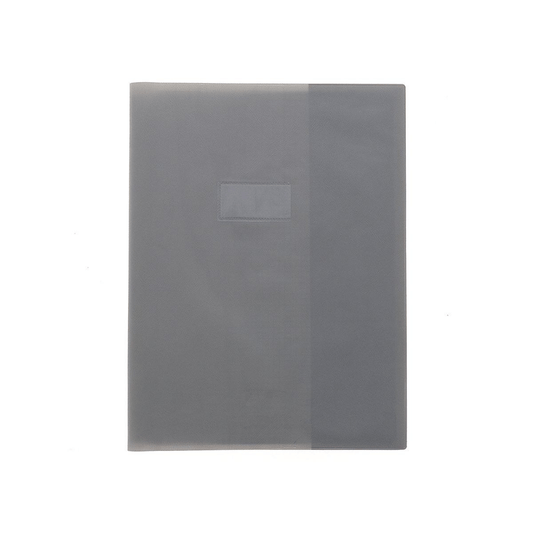 Protège-Cahier Grain Cuir Gris 22/100 — Alpha 55 Maroc