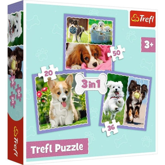 Alpha 55 Puzzles 3 en 1 Adorables Chiens