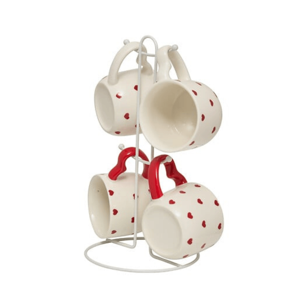 Alpha 55 Rack 4 mugs Valentine 22cl élégant