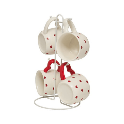 Alpha 55 Rack 4 mugs Valentine 22cl élégant