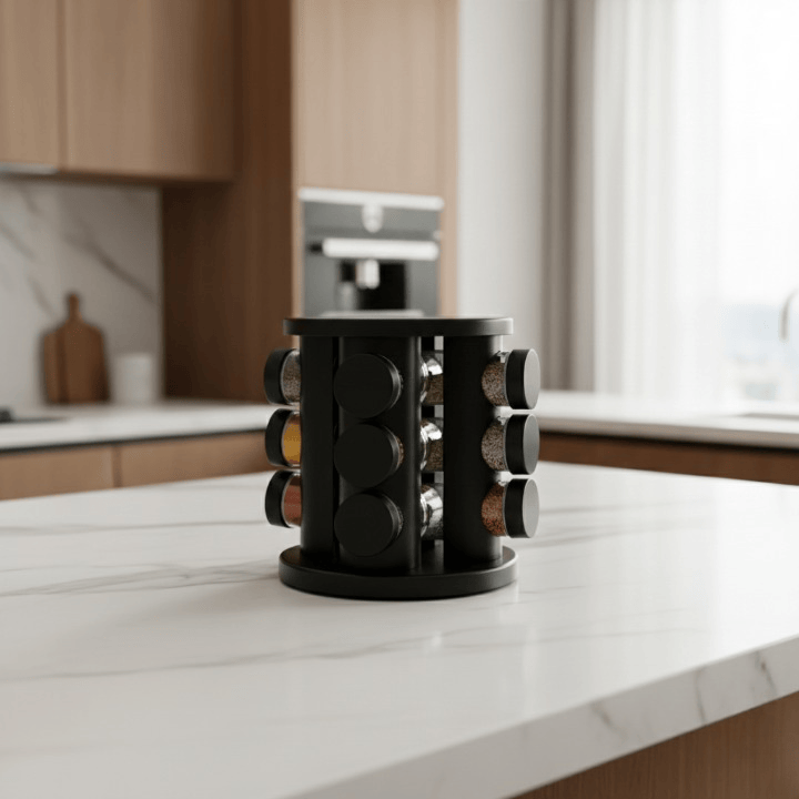 Alpha 55 Rack à épices rotatif avec 12 pots pratiques
