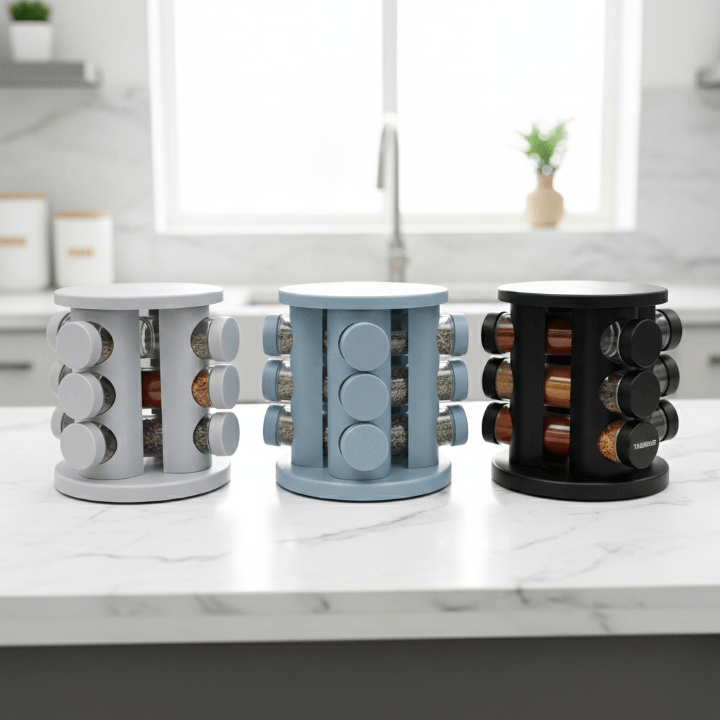 Alpha 55 Rack à épices rotatif avec 12 pots pratiques