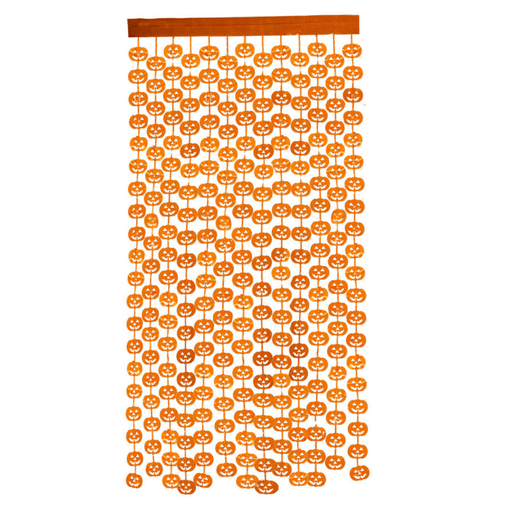 Alpha 55 Rideau à Franges Citrouilles 200 x 100 cm – Halloween