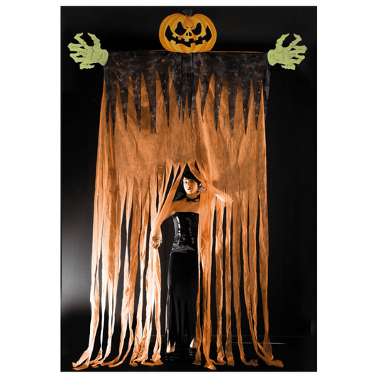 Alpha 55 Rideau Franges Citrouille 350 x 150 cm – Halloween