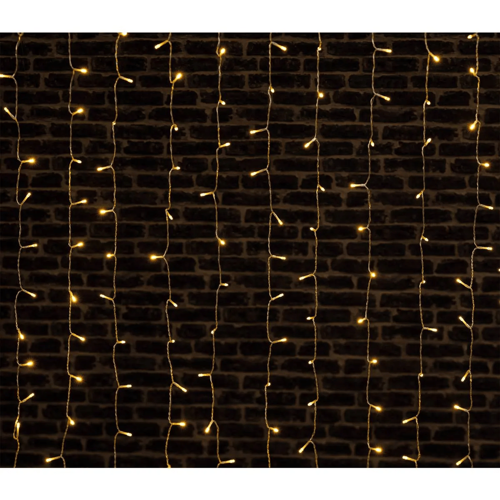 Alpha 55 Rideau Lumineux 400 LED 2m – 8 Fonctions Blanc Chaud