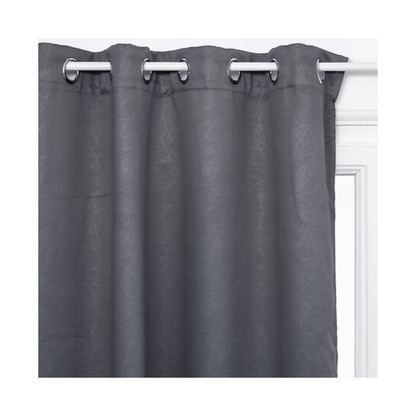 Alpha 55 Rideau Occultant Feuilles 140 x 260 cm Gris Foncé