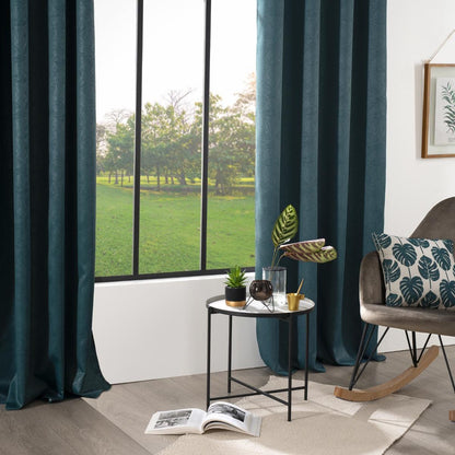 Alpha 55 Rideau Occultant Vert embossé feuilles 140 x 260 cm