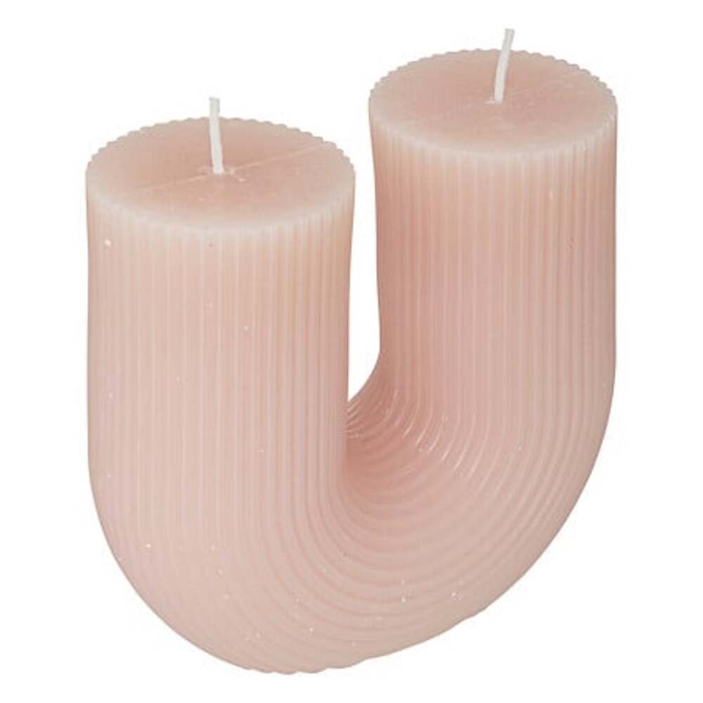 Alpha 55 Rose clair Bougie U Demi – Design Moderne & Élégant