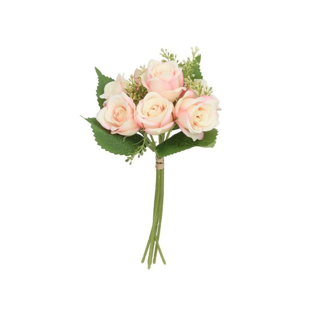 Alpha 55 Rose clair Bouquet de 7 fleurs de cônes noués