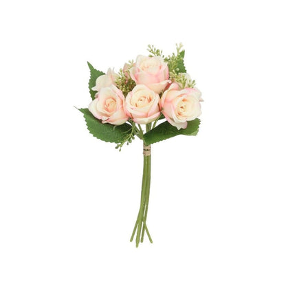 Alpha 55 Rose clair Bouquet de 7 fleurs de cônes noués