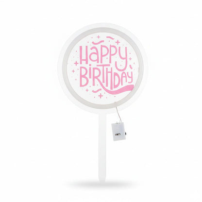 Alpha 55 Rose Déco gâteaux  contour LED Happy Birthday