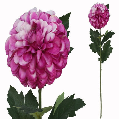 Alpha 55 Rose fonce Tige de dahlia artificielle