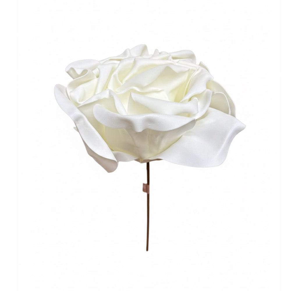 Alpha 55 Rose Géante Ivoire sur Tige - Décoration Chic & Volume