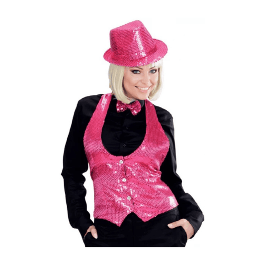 Alpha 55 Rose Gilet à sequins Glamour pour femme