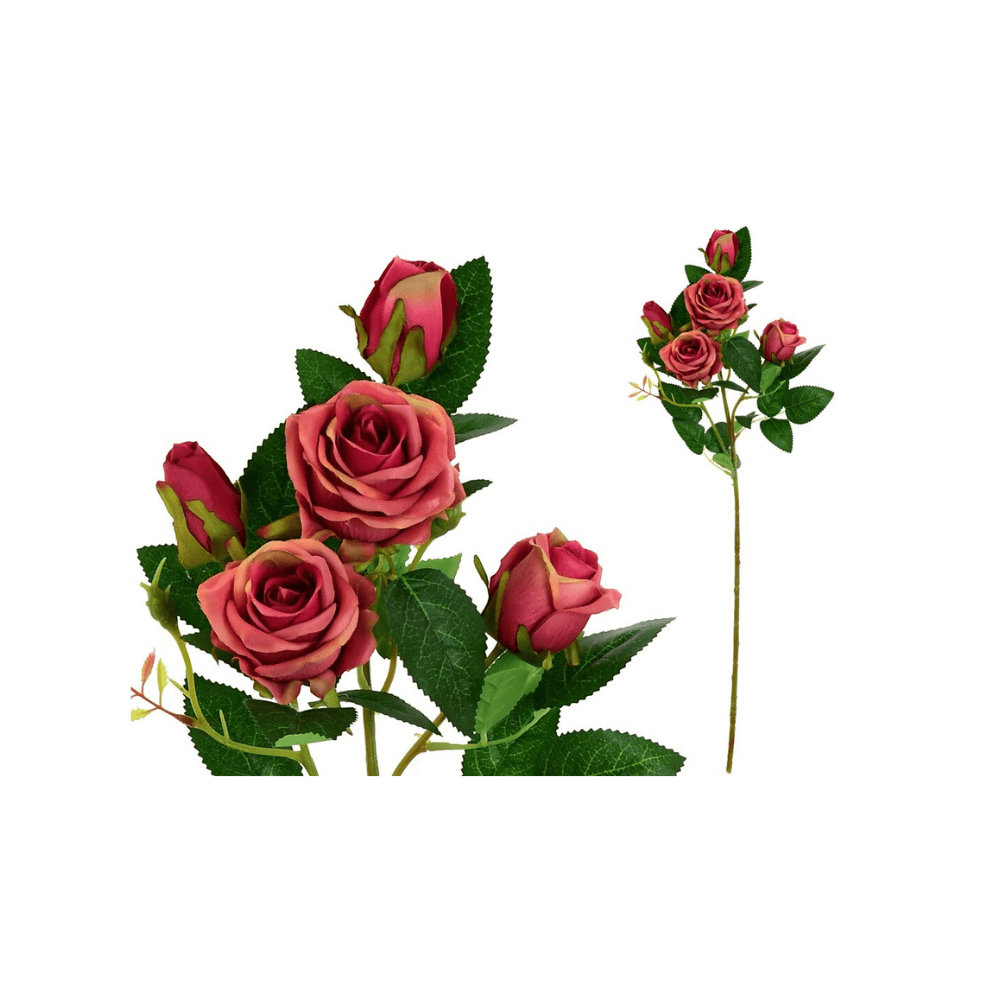 Alpha 55 Rose indien Tige de 5 roses décoratives élégantes