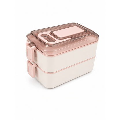 Alpha 55 Rose Lunch Box en Inox 2 Niveaux avec Poignée - Pratique