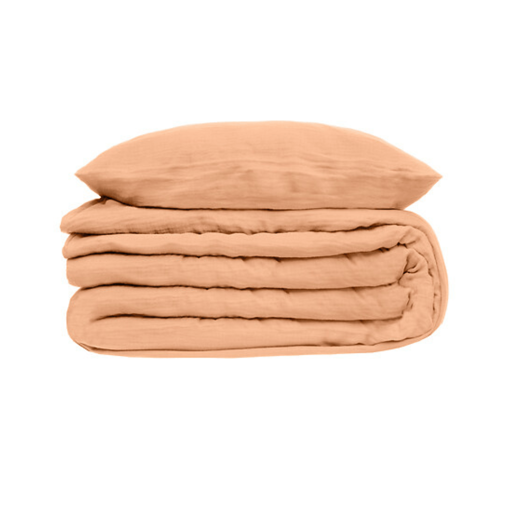Alpha 55 Rose Parure de Lit 260 x 240 cm Double Gaze de Coton