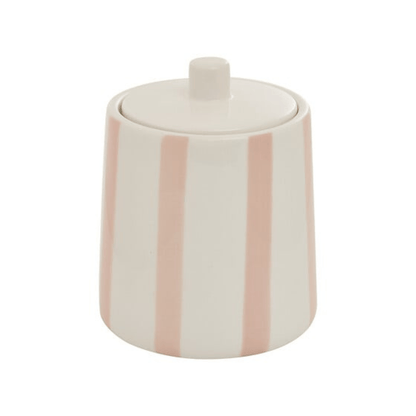 Alpha 55 Rose Pot à cotons Strio en céramique élégant