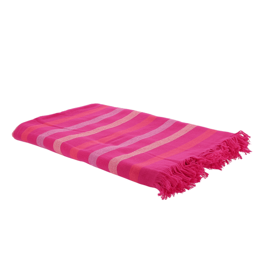 Alpha 55 Rose Serviette de plage Rayures  86x160 cm