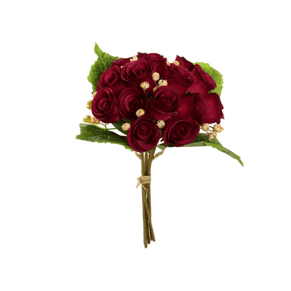 Alpha 55 Rouge Bouquet de 5 roses décoratives élégantes