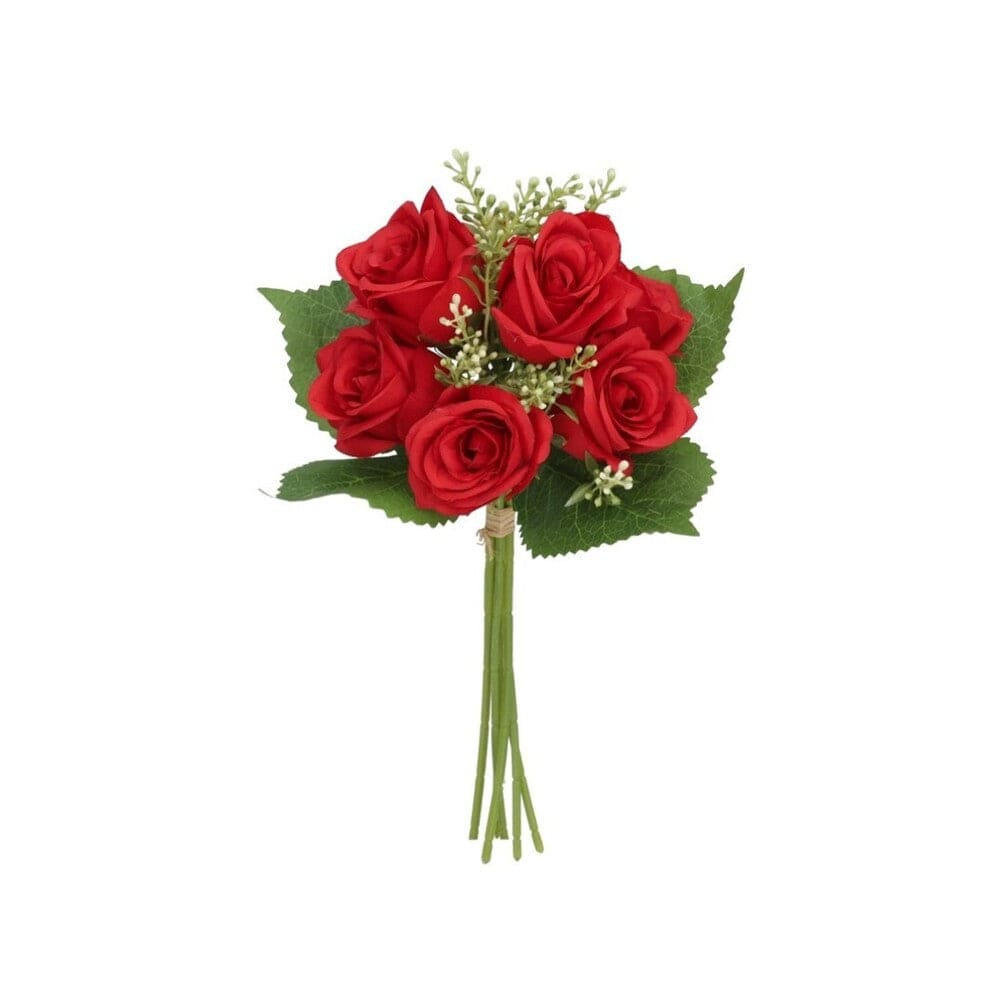 Alpha 55 Rouge Bouquet de 7 fleurs de cônes noués