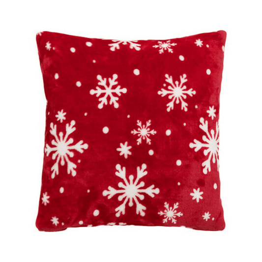 Alpha 55 Rouge Coussin flocon rouge – Déco Noël Alpha55